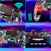 Pad / Kontroler do PS4 Bluetooth P47 Red Ey Skull
